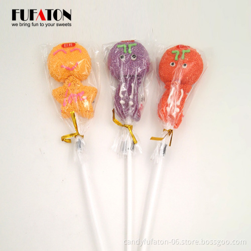 Creative Fruit Flavor long stick jelly  lollipop Candy